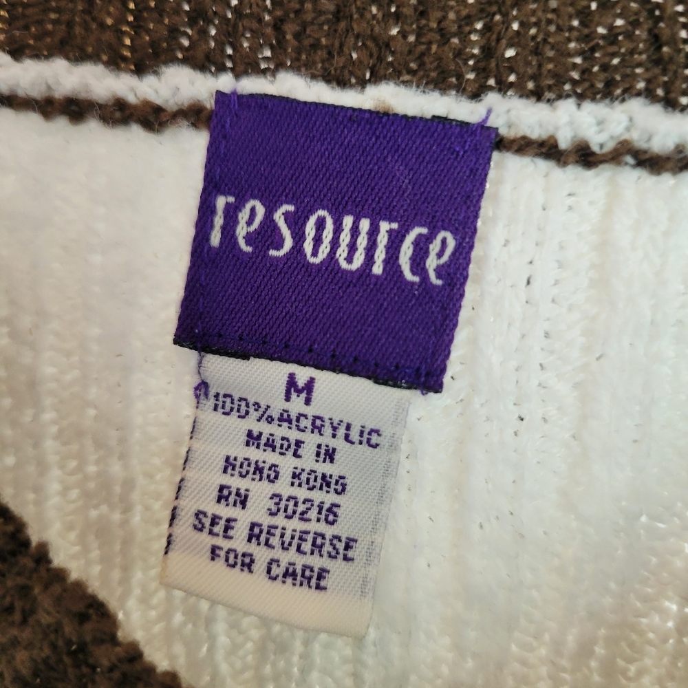 VTG 90s Ribbed Contrast Trim Tree - Picture 4 of 6